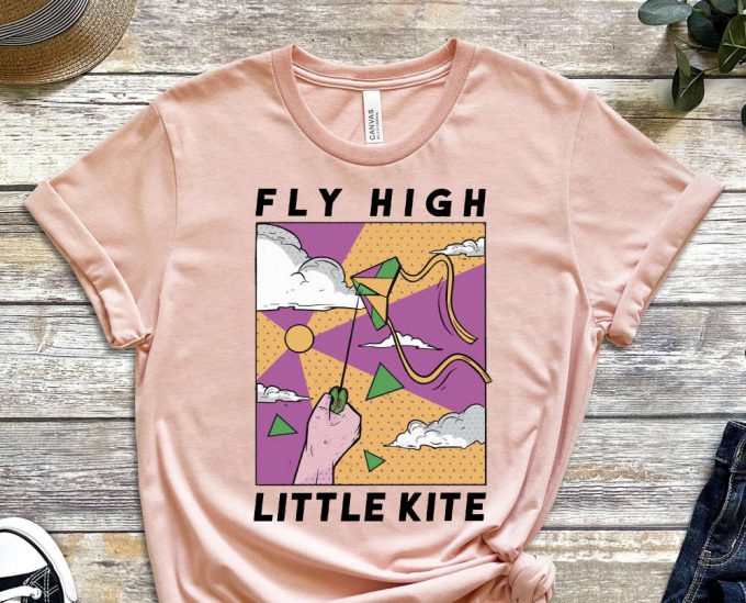 Fly High Shirt, Little Kite Shirt, Hope Shirt, Pop Culture Shirt, Comics Shirt, 90'S Tee, Kite Shirt, Cool Comics Shirt, Unisex Shirt 2