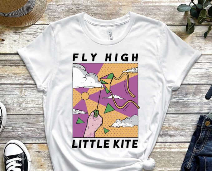 Fly High Shirt, Little Kite Shirt, Hope Shirt, Pop Culture Shirt, Comics Shirt, 90'S Tee, Kite Shirt, Cool Comics Shirt, Unisex Shirt 3