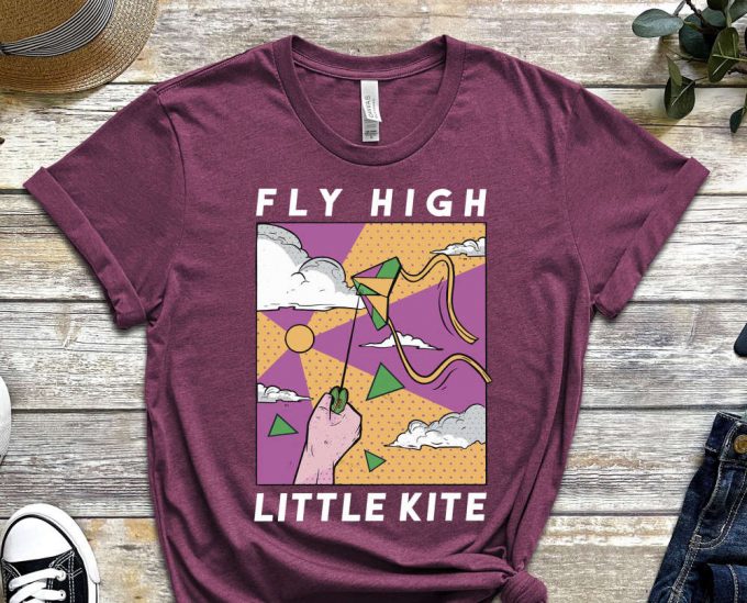 Fly High Shirt, Little Kite Shirt, Hope Shirt, Pop Culture Shirt, Comics Shirt, 90'S Tee, Kite Shirt, Cool Comics Shirt, Unisex Shirt 6