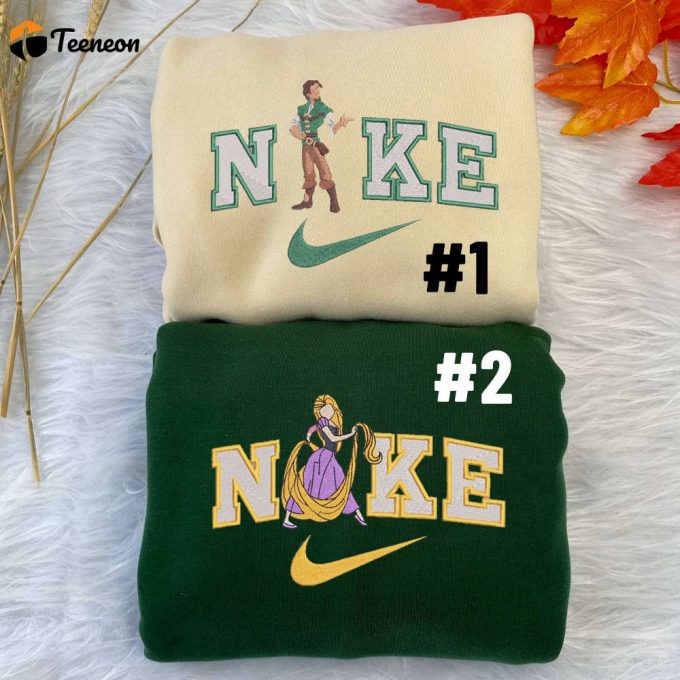 Flynn And Rapunzel Disney Nike Embroidered Sweatshirts 1