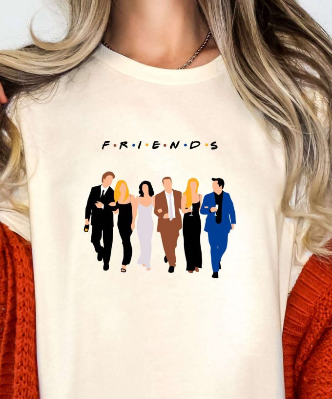 Friends Tshirt, Friends Shirt, Retro Friends Tee, Chandler, Monica, Rachel, Joey, Phoebe T-Shirt 4