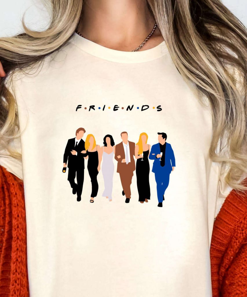 Friends Tshirt, Friends Shirt, Retro Friends Tee, Chandler, Monica, Rachel, Joey, Phoebe T-Shirt 11