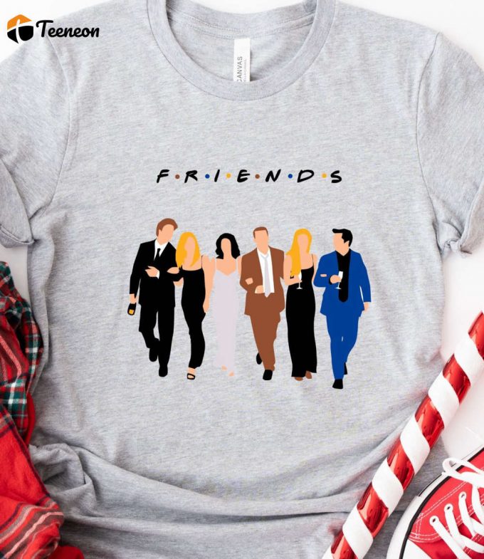 Friends Tshirt, Friends Shirt, Retro Friends Tee, Chandler, Monica, Rachel, Joey, Phoebe T-Shirt 1