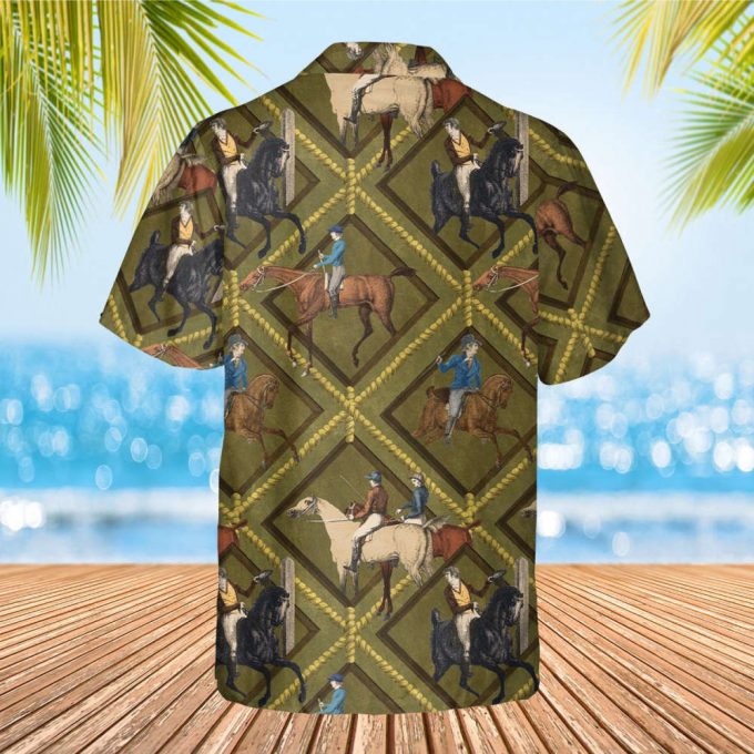 Funny Horse Hawaiian, Horse Racing Hawaiian Shirts, Horse Race Game, Horse Racing Shirt, Cowboy Hawaii Shirt, Horse Dice Game Shirt 3