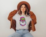 Get Festive with a Funny Santa Sweatshirt: Christmas Pink Santa Xmas Sweater Holiday Vacation T-shirt & Christmas Party Shirt