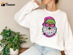 Get Festive with a Funny Santa Sweatshirt: Christmas Pink Santa Xmas Sweater Holiday Vacation T-shirt & Christmas Party Shirt