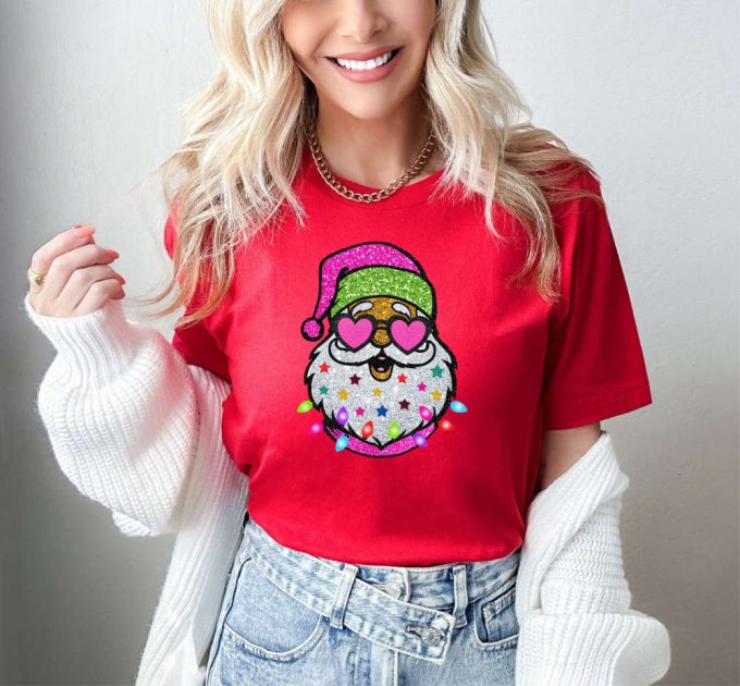 Get Festive With A Funny Santa Sweatshirt: Christmas Pink Santa Xmas Sweater Holiday Vacation T-Shirt &Amp; Christmas Party Shirt