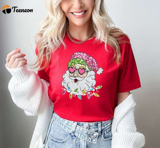 Santa Party Tee: Funny Pink Christmas Shirt For Xmas Party Sarcastic Holiday Clothing Perfect Gift For Friends! 1