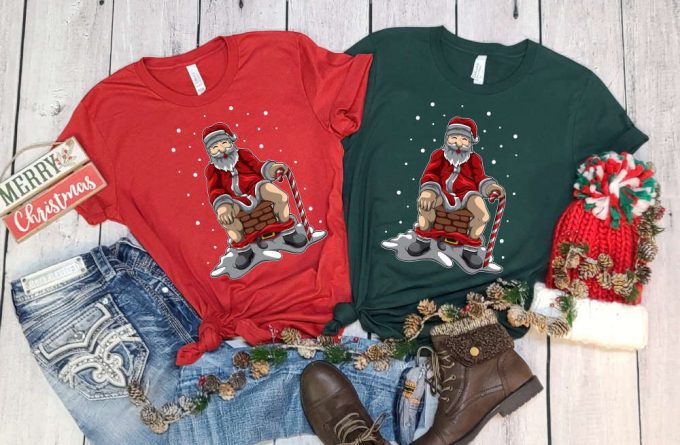 Funny Santa T-Shirt, Sarcastic Santa Shirt, Funny Christmas Shirt, Christmas Gift, Sassy Christmas Shirts, Christmas Apparel, Holiday Crew 2