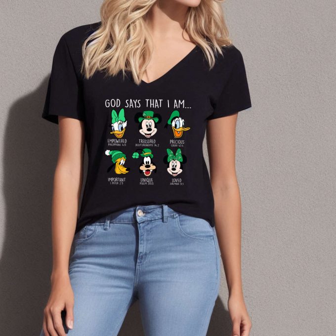Funny St Patrick'S Day T-Shirt, Disney Shamrock Shirt, Cartoon Shirt, Clover Shirt, Irish Shirt, Daisy Duck Shirt, Mickey Mouse Shirt 2