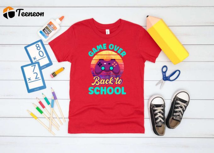 Level Up Your Back To School Style With Gamer T-Shirt: Game Day Welcome School First Day School Life Shirt 1