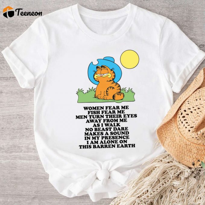 Garfield Cowboy Shirt: Women &Amp;Amp; Fish Fear Me! Funny &Amp;Amp; Sarcastic Women S Shirt 1