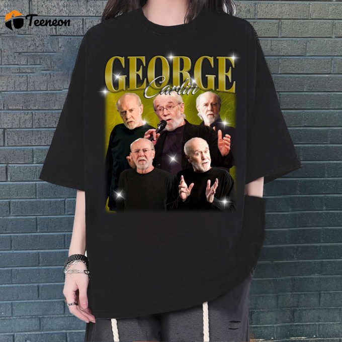 George Carlin T-Shirt, George Carlin Shirt, George Carlin Unisex, Unisex T-Shirt, Hip Hop Graphic, Trendy T-Shirt, Retro T-Shirt 1