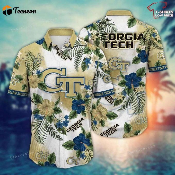 Georgia Tech Yellow Jackets Hawaii Shirt, Best Gift For Men And Women 1