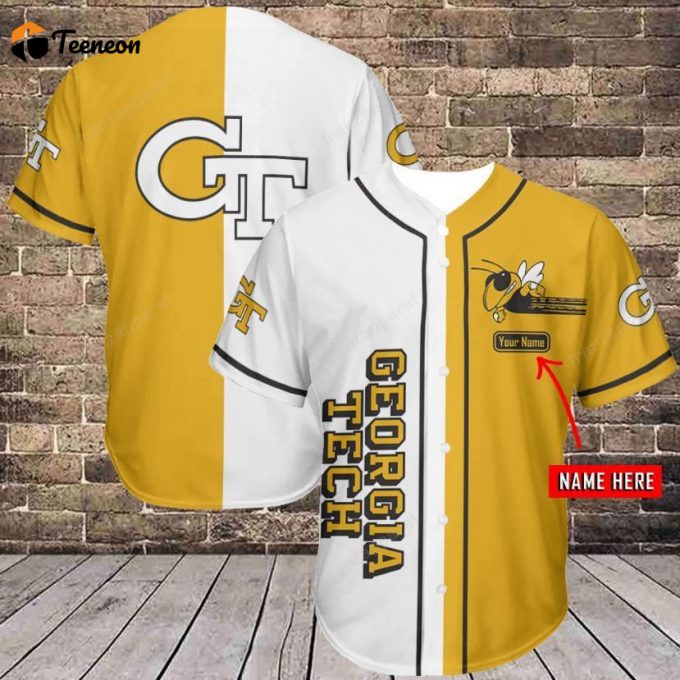 Georgia Tech Yellow Jackets Baseball Jersey Gift For Men And Women 1