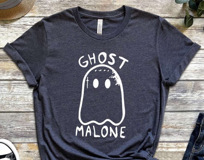 Ghost Malone Shirt, Spooky Halloween Shirt, Cute Ghost Shirt, Funny Halloween Shirt, Cute Halloween Shirt, Spooky Season Ghost Shirt 2