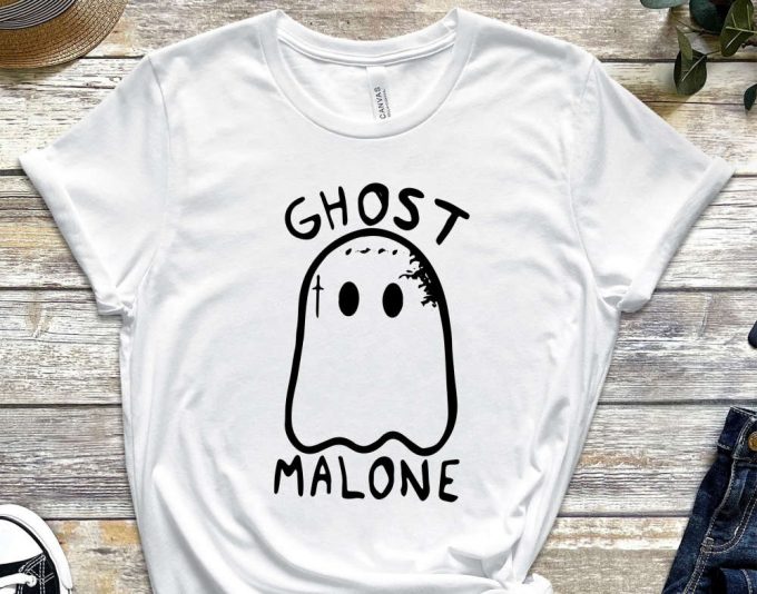 Ghost Malone Shirt, Spooky Halloween Shirt, Cute Ghost Shirt, Funny Halloween Shirt, Cute Halloween Shirt, Spooky Season Ghost Shirt 3