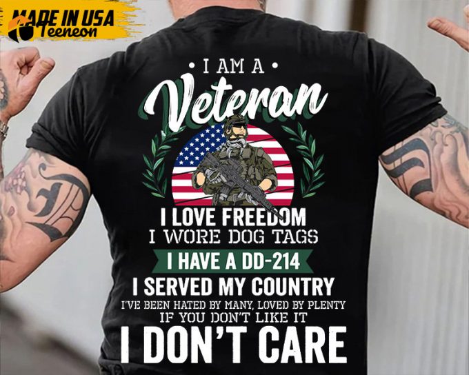 Gift For Veteran, Veteran Day, Dd-214, I Earned Dd-214 Veteran America Freedom T Shirt, Military Gifts 1