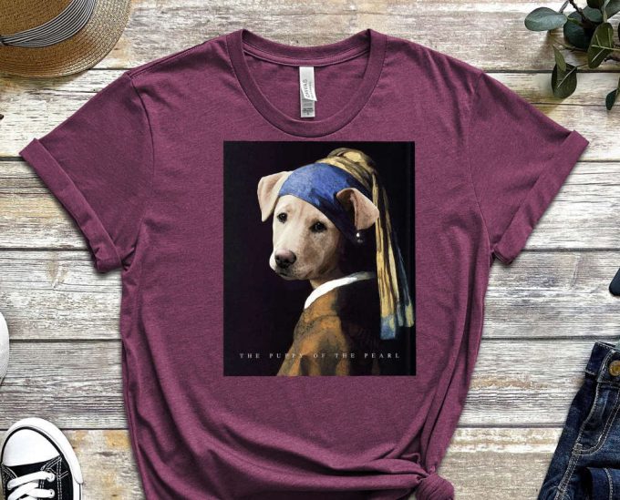 Girl With A Pearl Earring, Meme Shirt, Dog Meme Shirt, Earring Tee, Funny Art Shirt, Gen Z Humor Tee, Gen Z Shirt, Ironic Shirt 5