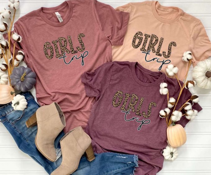 Girls Trip Leopard Tshirt, Girls Vacation Tee, Ladies Trip Shirt, Women’S Vacation Tee, Womens Leopard Shirt, Cute Birthday Trip Gift