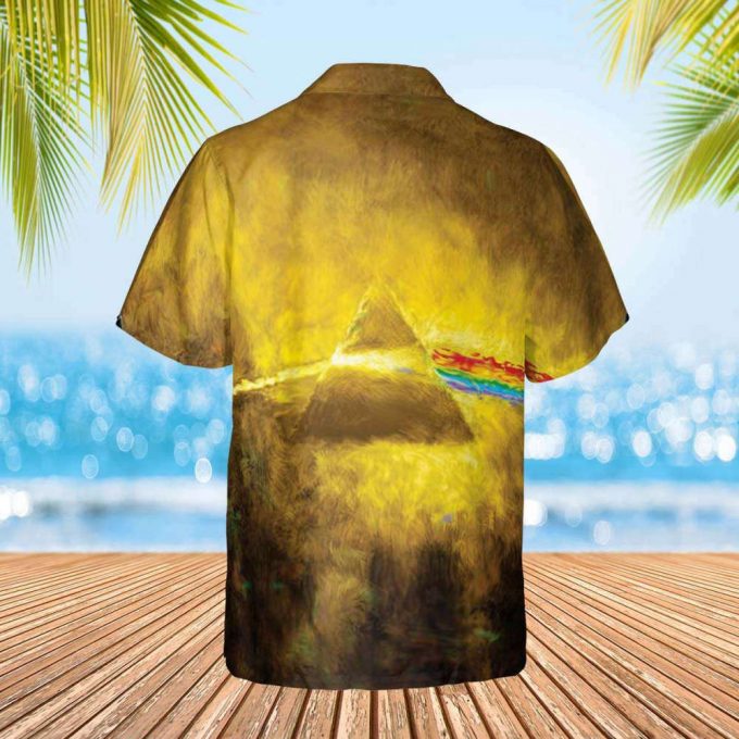 Golden Dark Side Of The Moon Hawaiian Pink Floyd Shirt Gift For Men Women 3