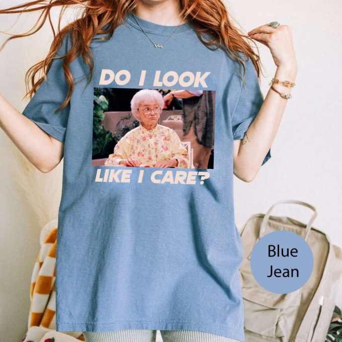 Golden Girls Do I Look Like I Care Raglan Baseball T-Shirt - Comfort Colors Golden Girls Shirt 2