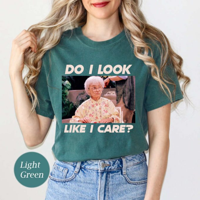 Golden Girls Do I Look Like I Care Raglan Baseball T-Shirt - Comfort Colors Golden Girls Shirt 3