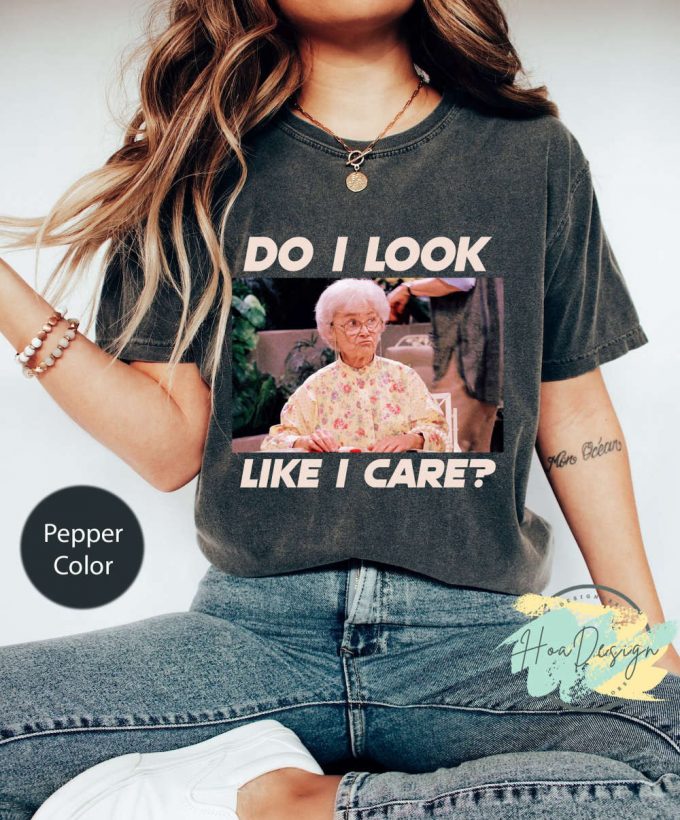 Golden Girls Do I Look Like I Care Raglan Baseball T-Shirt - Comfort Colors Golden Girls Shirt 4