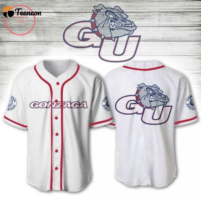 Gonzaga Bulldogs Baseball Jersey Gift For Men And Women 1