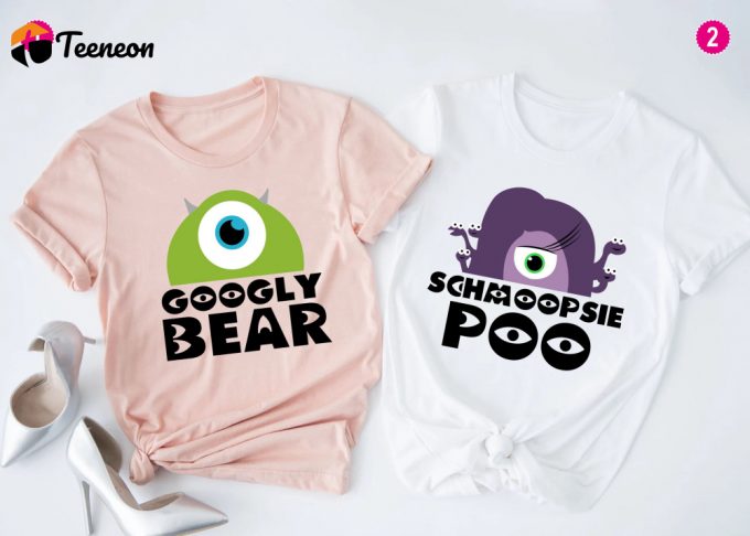 Monsters Inc Inspired Couple Shirts: Googly Bear And Schmoopsie Poo Disney Anniversary T-Shirts 1