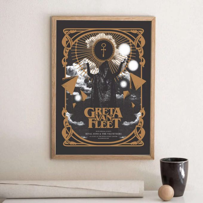 Greta Vans Fleet Dreams In Gold 2022 Poster For Home Decor Gift , Greta Van Fleet 2022 Poster For Home Decor Gift 3