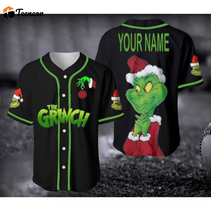 Grinch Baseball Jersey Gift For Men And Women 1