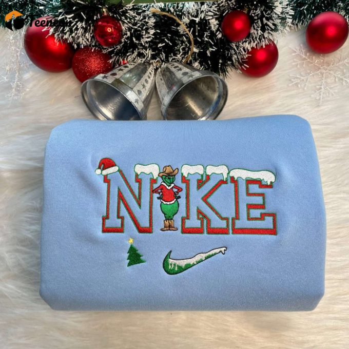 Grinch Christmas Morgan Wallen Nike Embroidered Sweatshirt 1