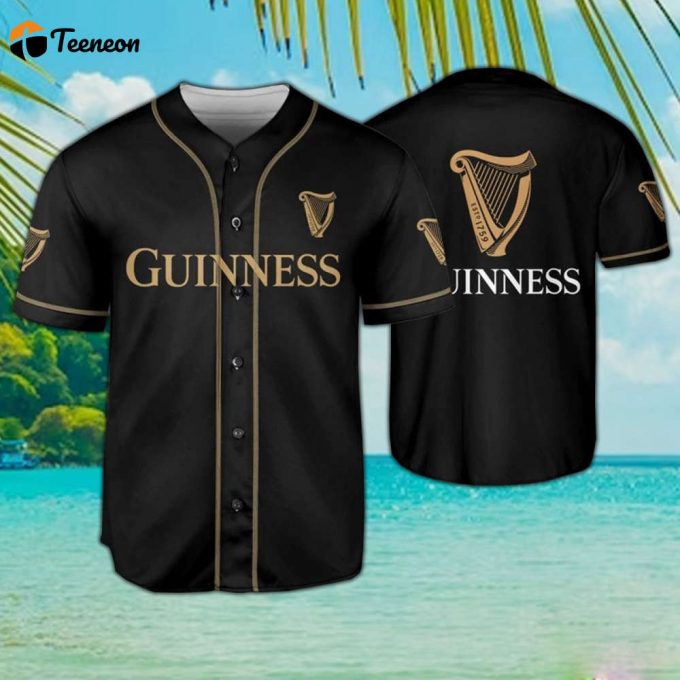 Guinness Baseball Jersey Gift For Men And Women 1