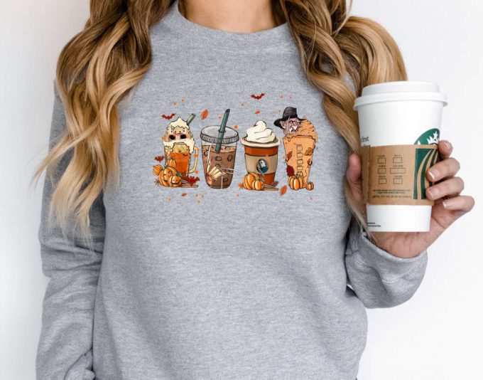 Halloween Coffee Sweatshirt: Pumpkin Latte Hoodie Fall Shirt &Amp; Spooky Season Apparel 2