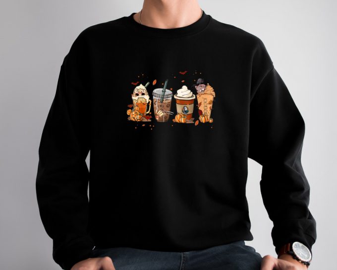 Halloween Coffee Sweatshirt: Pumpkin Latte Hoodie Fall Shirt &Amp; Spooky Season Apparel 3