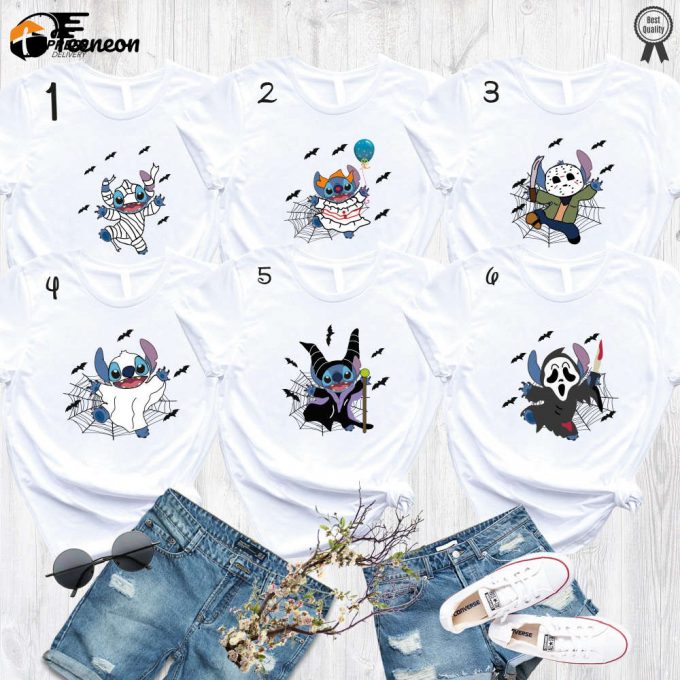 Halloween Disney Stitch Shirt - Kids Spooky Season Tee Funny Horror Design Epcot Disneyland 1