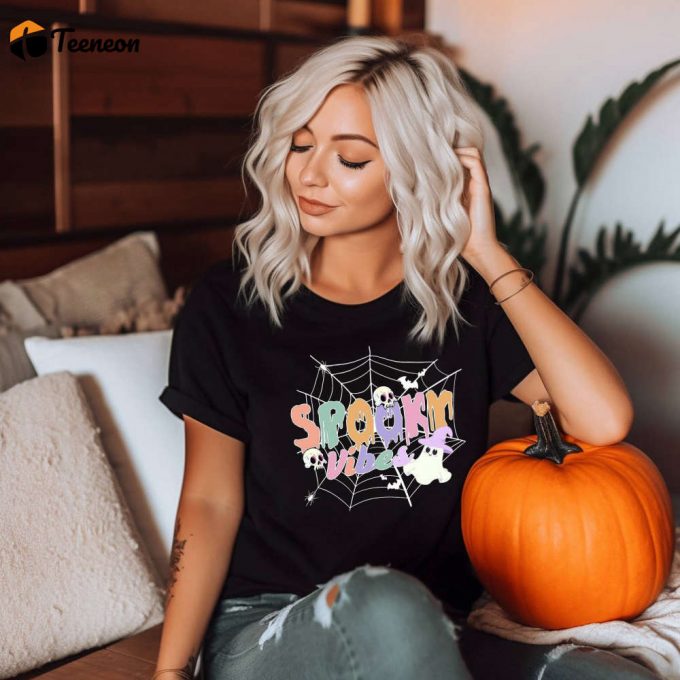 Halloween Party T-Shirt: Funny Spooky Shirt &Amp;Amp; Good Vibe Gift For Friends Kids Halloween Clothing - Halloween Season Must-Have! 1