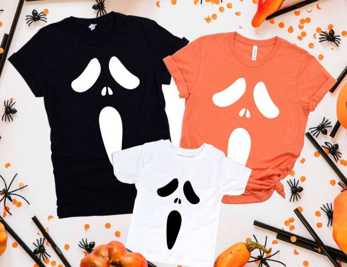 Halloween Pumpkin Face Shirt, Scream T-Shirt, Halloween Gifts, Family Halloween Shirts, Hallowen Party Costumes, Halloween Costume Women 2