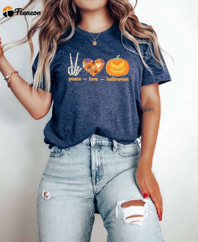 Spooktacular Halloween Season Shirt: Happy Halloween Gift For Friends Funny Skeleton &Amp;Amp; Cute Pumpkin Design Raise Halloween Awareness &Amp;Amp; Party In Style! 1