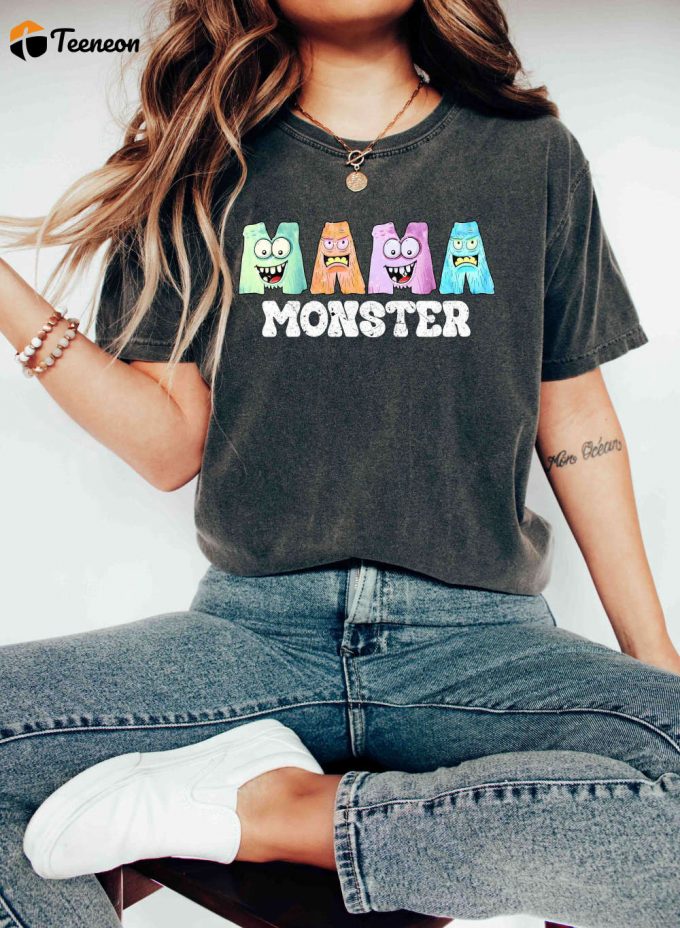 Spooktacular Halloween T-Shirt: Comfort Colors Gift For Mama Monster Perfect For Halloween Home Parties &Amp;Amp; Fall Vibes Nightmare Before Mother S Day Present! 1