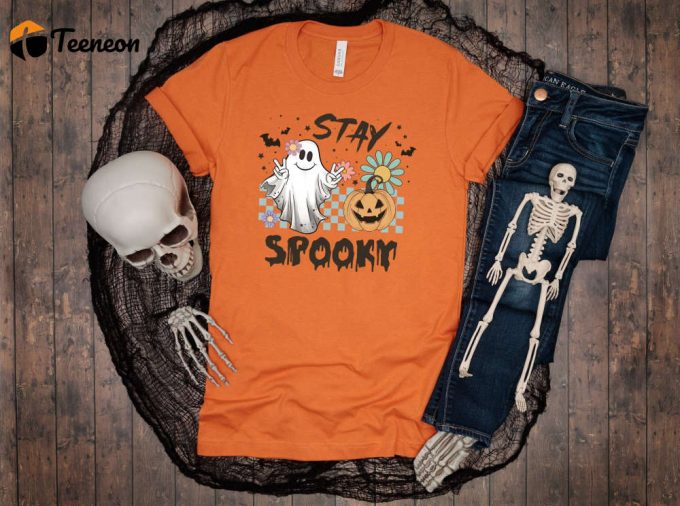 Halloween Party Funny Spooky Shirt: Embrace The Halloween Season With Positive Energy In This Pumpkin Shirt – Perfect Halloween Clothing Before Christmas! (150 Characters) 1