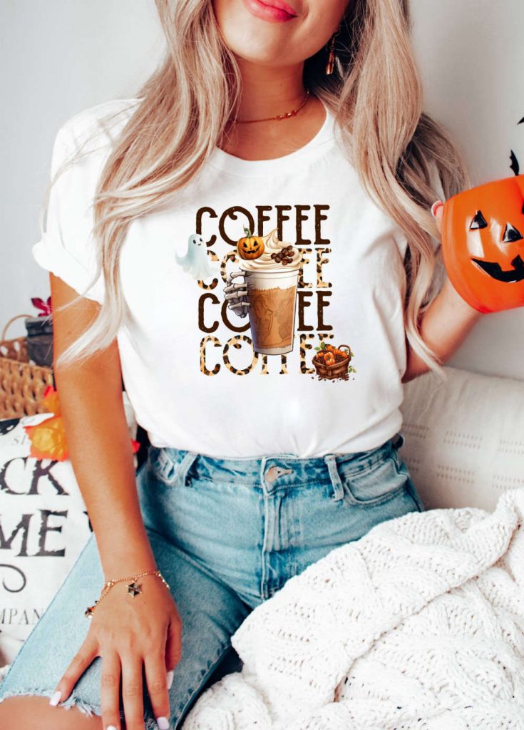 Spooky Halloween T-Shirt Collection: Motivational Positive Vibe Trip Shirt For The Halloween Season &Amp; Nightmare Before Coffee Day 6