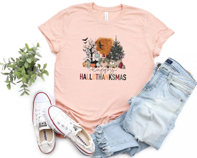 Happy Hallothanksmas Shirt, Halloween Shirt, Thanksgiving Shirt, Christmas Shirt, Fall Shirt, Holiday Season Shirt, Autumn Shirt,Pumpkin Tee 2