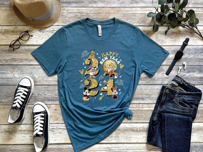 Get Festive With Happy New Year Shirt And Hello 2024 Design! Shop Goofy Retro Cartoon Disney And Mickey Mouse Shirts - Perfect New Year Gifts For Disney Fans! 3