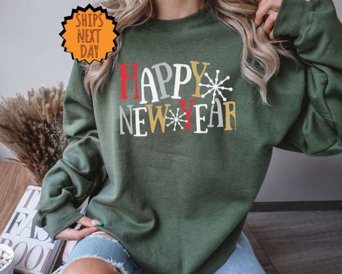 Happy New Year Sweatshirt, Christmas Hoodie ,Happy New Year 2024 Gift Shirt ,Family Matching New Years Shirts, Xmas Party Tee, Cute Gift Tee 5