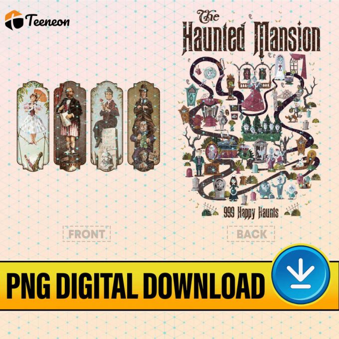 Haunted Mansion Png File &Amp;Amp; Map Shirt: Disneyland Halloween Tee 1