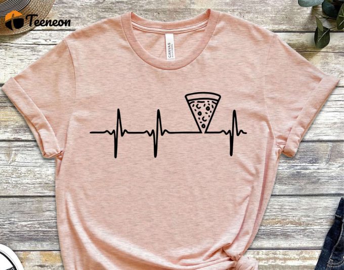 Heartbeat Shirt, Pizza, Pizza Shirt, Pizza Lover, Pizza Fan, Pizza Gift, Pizza Holic, Heartbeat, Heartbeat Shirt, Pizza Lover Gift 1