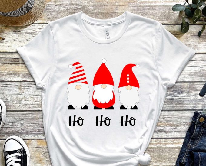 Ho Ho Ho Christmas Gnomes T-Shirt, Gnomes Shirt, Holiday Shirt, Xmas Gnome Shirt, Gift For Xmas, Funny Christmas Outfits, Xmas Party Apparel 4