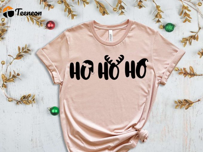 Ho-Ho-Ho T-Shirt, Funny Christmas Tees, Christmas Shirts, Christmas Gift Ideas, Xmas Apparel, Merry Christmas Clothing, Family Xmas Outfits 1